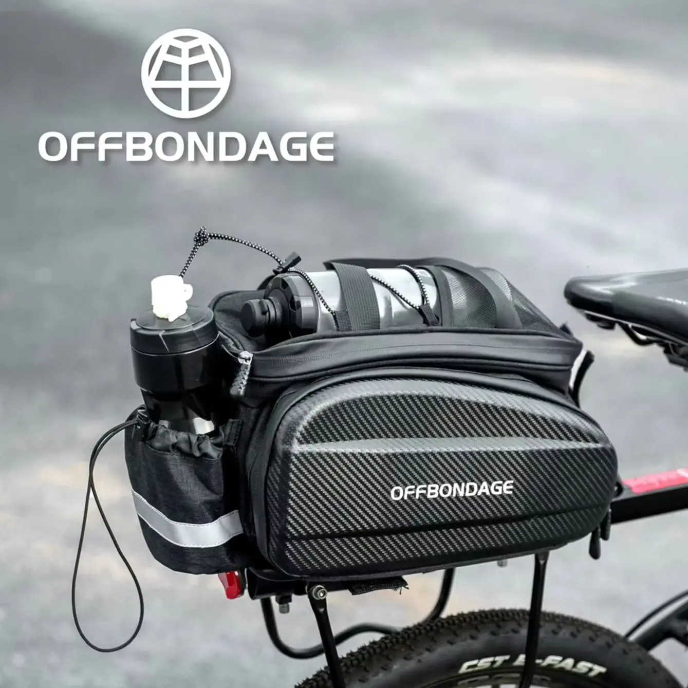 OFFBONDAGE 20L Bicycle Rear Seat Bag Bike Saddlebag MTB Bike Rack Bag Trunk Pannier Cycling Travel Bag Basket Bike Accessories thumbnail 3