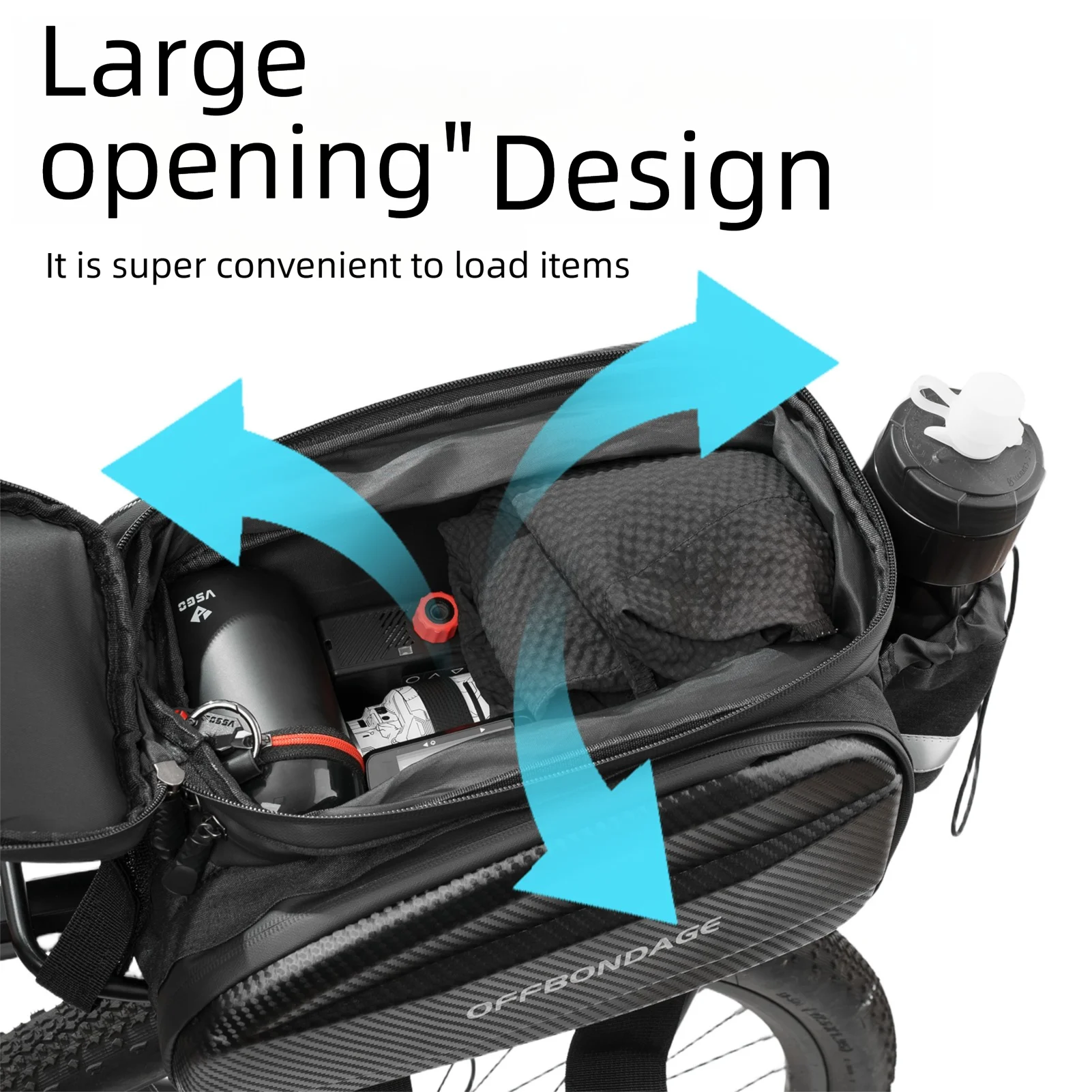 OFFBONDAGE 20L Bicycle Rear Seat Bag Bike Saddlebag MTB Bike Rack Bag Trunk Pannier Cycling Travel Bag Basket Bike Accessories thumbnail 5