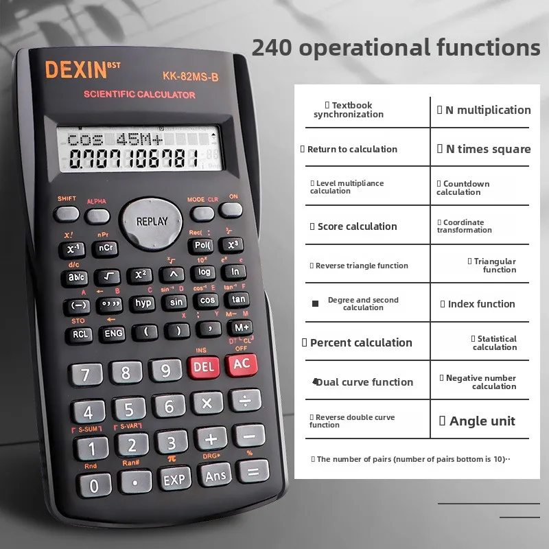 Calculator Student Scientific for Exams Accounting Functions Electronic Computer Primary School Grade Four CPA Special Use thumbnail 3