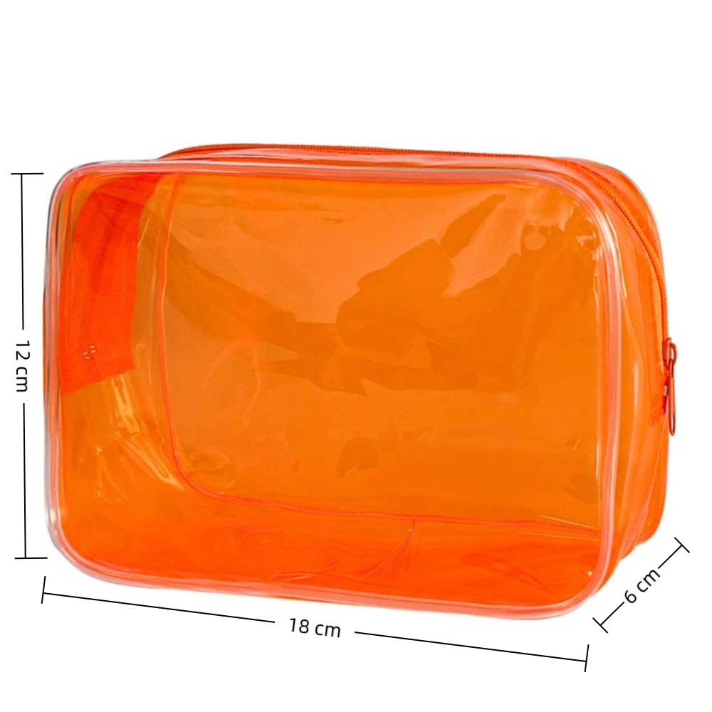 Colorful Transparent Cosmetic Bag Women Makeup Bag PVC Jelly Wash Bag Large Capacity Travel Cosmetics Organizer Makeup Pouch thumbnail 6