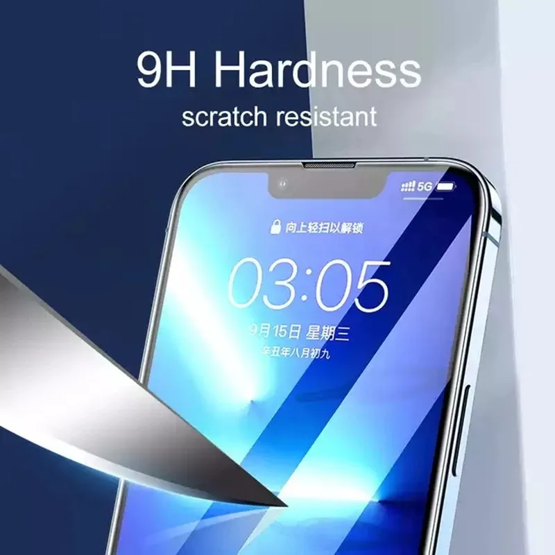 9D Protector  Screen 1-5PCS Tempered Glass For iPhone X XR XS Max 11 12 13 14 15 16 17 Pro Max 14   Mini Plus Protective Cover thumbnail 2