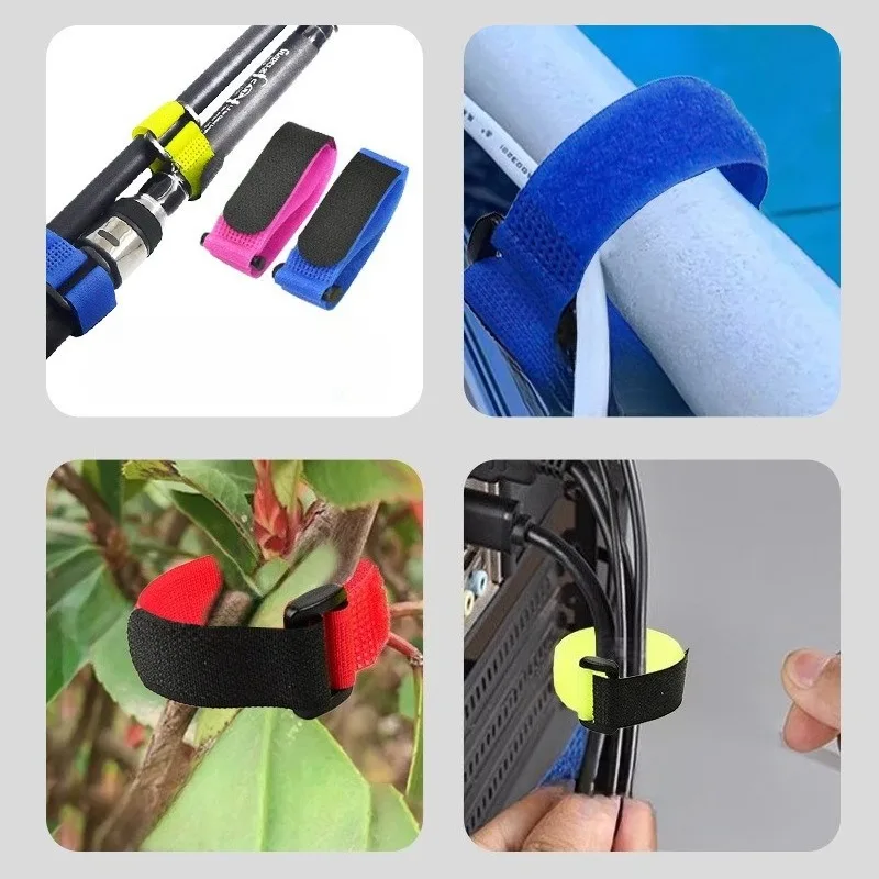10pcs/set Reusable Fishing Rod Tie Holder Strap Hook Loop Ties Belt Fishing Rod Strapping Wrap Band Outdoor Fish Tool thumbnail 5