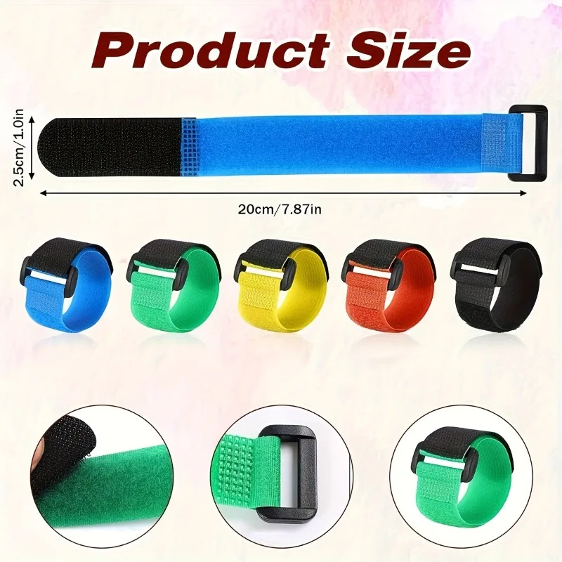 10pcs/set Reusable Fishing Rod Tie Holder Strap Hook Loop Ties Belt Fishing Rod Strapping Wrap Band Outdoor Fish Tool thumbnail 6