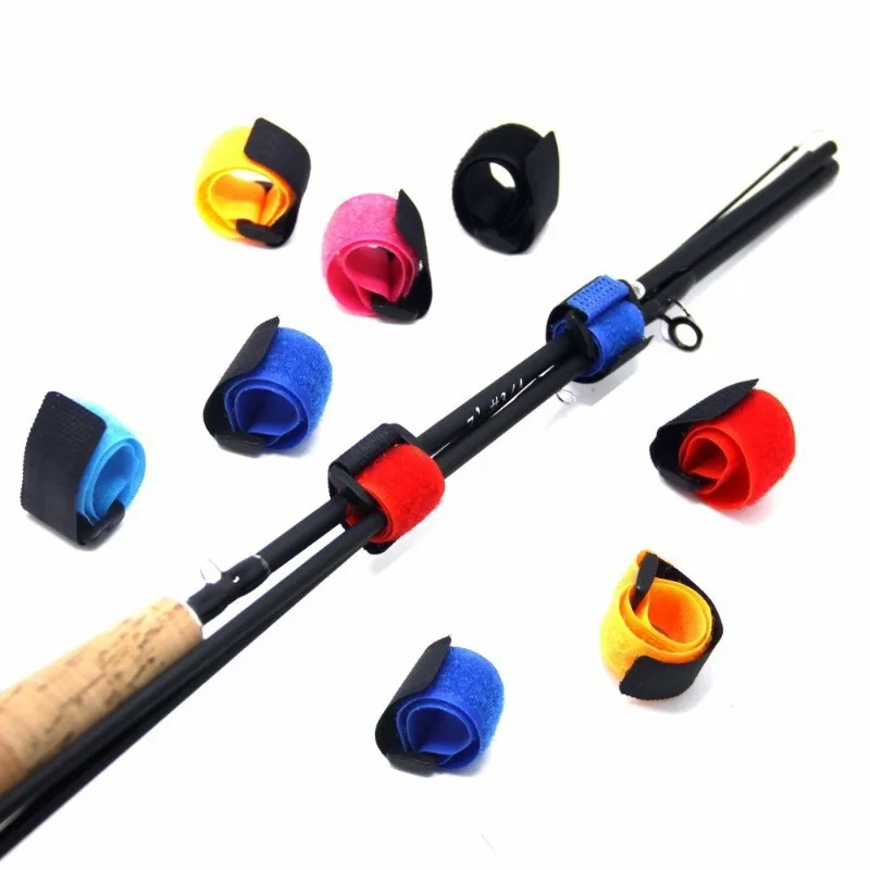10pcs/set Reusable Fishing Rod Tie Holder Strap Hook Loop Ties Belt Fishing Rod Strapping Wrap Band Outdoor Fish Tool thumbnail 4