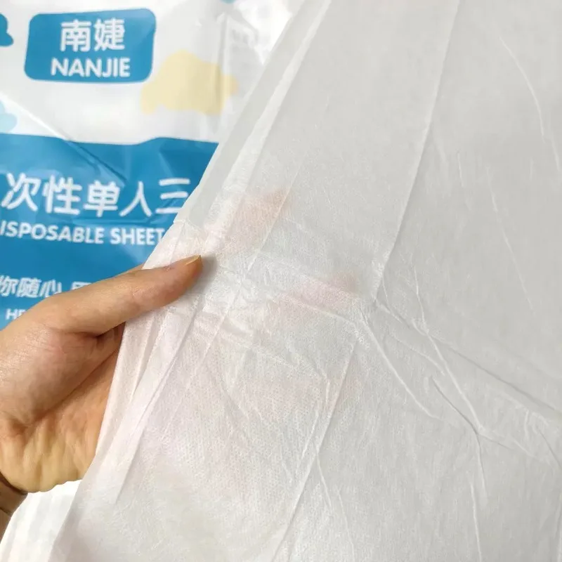 Non-Woven Bedding Set Thickened Disposable 3/4pcs Bed Sheet Set Portable Bedding Set Travel Hotel Dirty Proof Isolation Sheets thumbnail 5