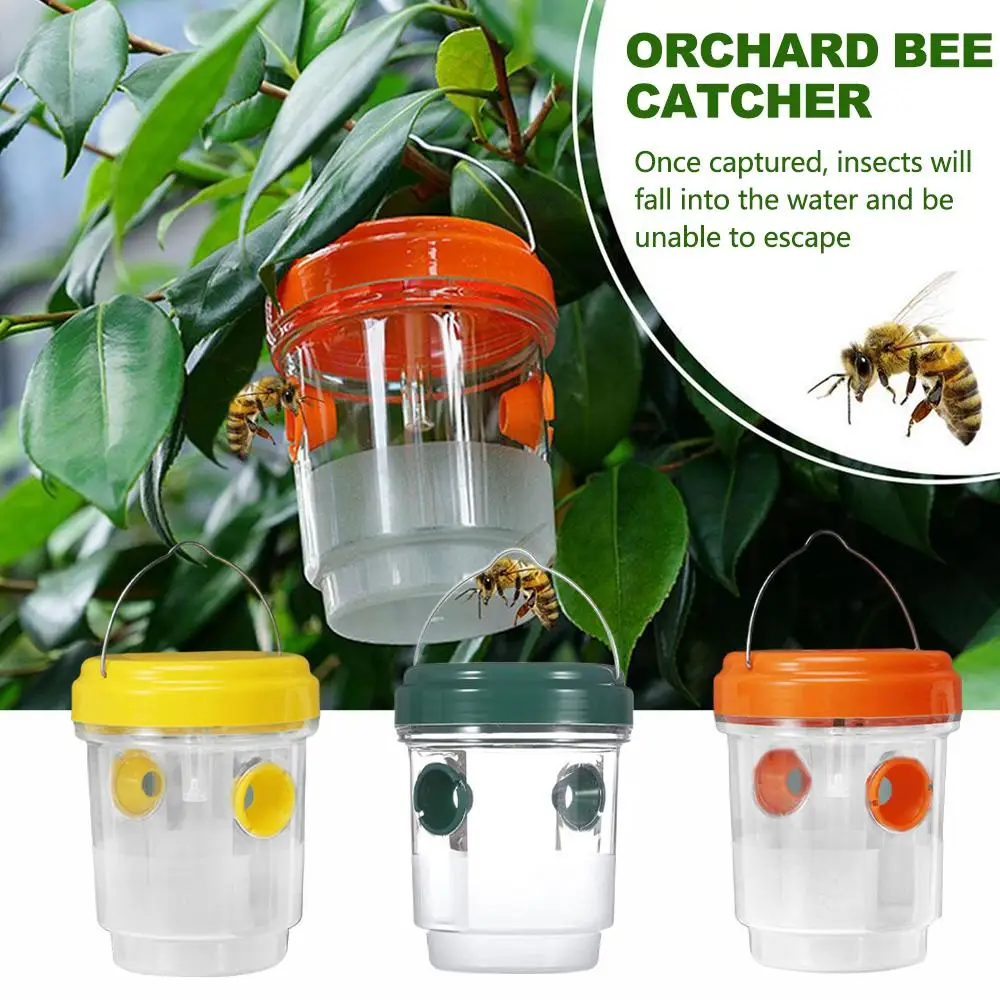Large Wasp Traps Waterproof Hanging Hornets Trap for Indoor Outdoor Reusable Garden Fruit Fly Catcher Pest Control Tools thumbnail 3