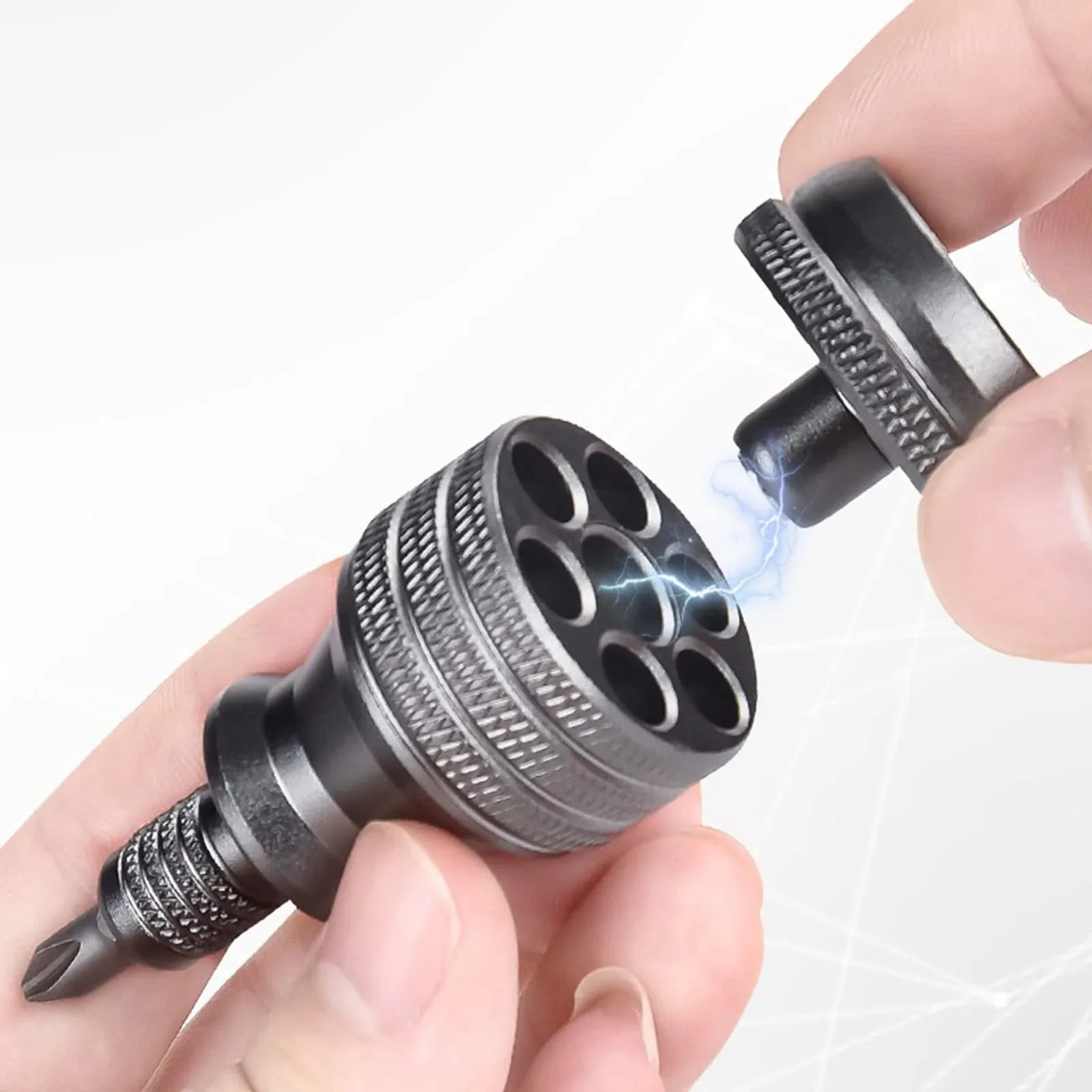 7-in-1 Industrial Mini Screwdriver Set - Aluminum Alloy Handle with High Hardness Phillips/Slotted Bits Multi-Function EDC Tool thumbnail 2