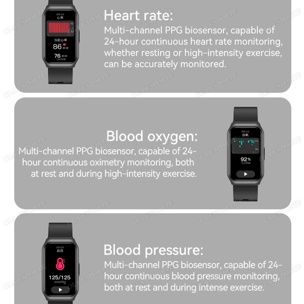 For Women Men Smart Watch AMOLED Screen Health Heart Rate Monitoring Bluetooth Call IP68 Waterproof Outdoor Sport Smart Bracelet thumbnail 5