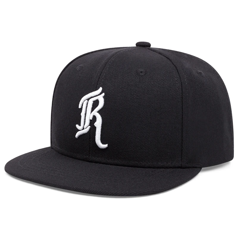 2025 Fashionable Simple New Flat brimmed Hat JR Embroidered Street Dance Hip Hop Skateboarding Hat Outdoor Sunshade Baseball Hat thumbnail 3