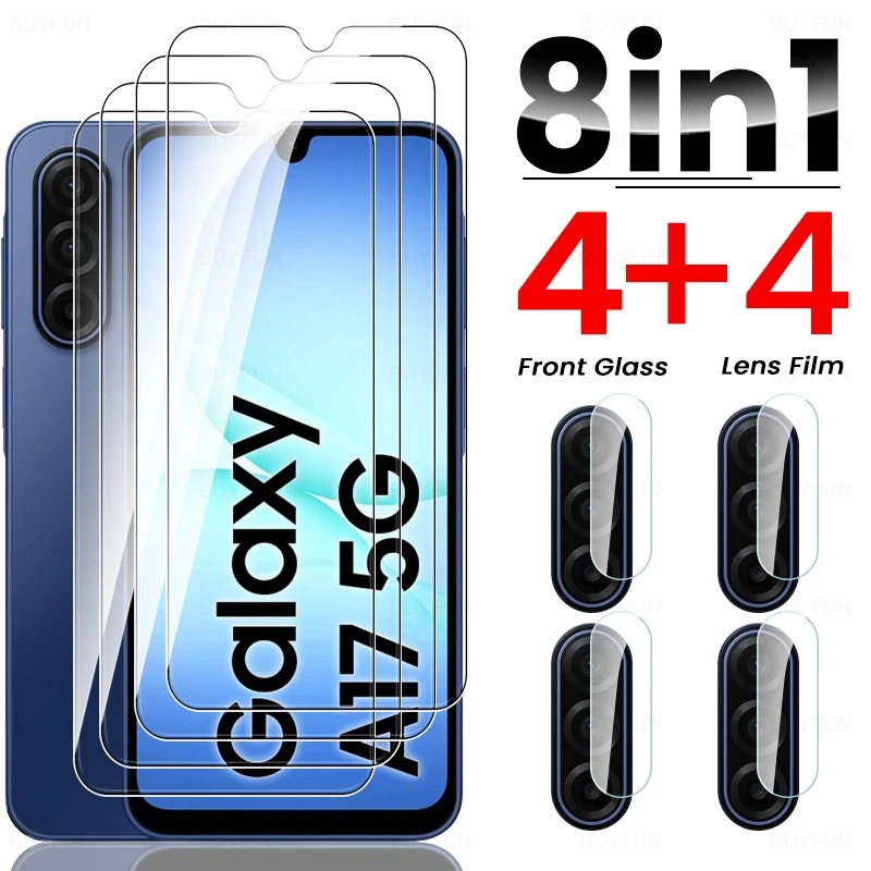 8To1 9H Tempered Glass Screen Protector For Samsung Galaxy A17 5G 4G HD Camera Lens Protective Glass On SamsungA17 A 17 17A 2025