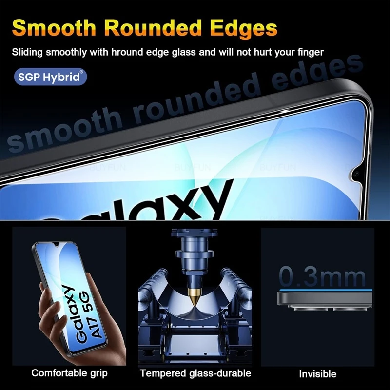 8To1 9H Tempered Glass Screen Protector For Samsung Galaxy A17 5G 4G HD Camera Lens Protective Glass On SamsungA17 A 17 17A 2025 thumbnail 4