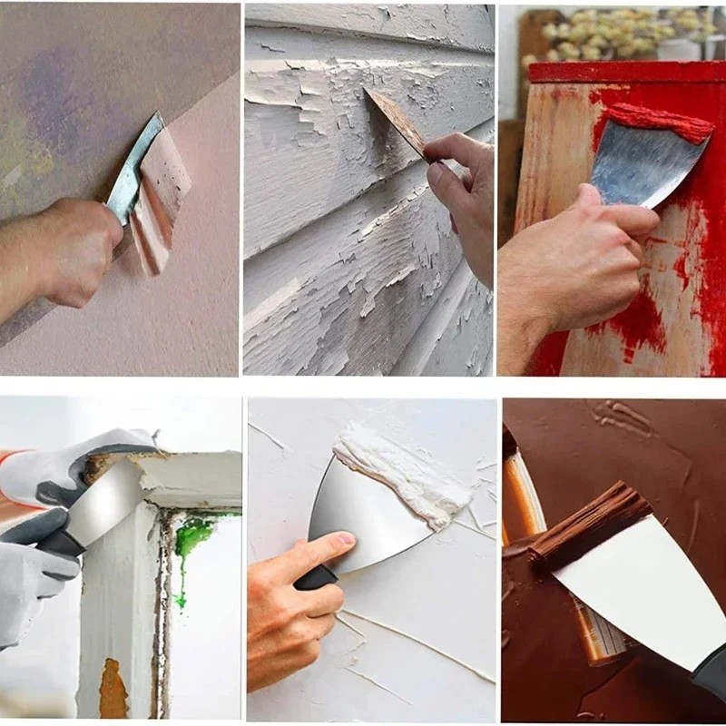 Putty Knife Scraper Shovel Filling Spatula Paint Spackle Construction Household Industrial Cleaning Tools 1/2/3/4/5 Inch thumbnail 5