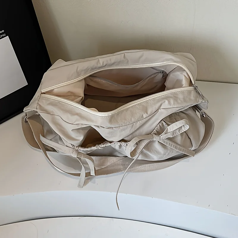Large Capacity Women's Shoulder Bags Lightweight Nylon Pleated Crossbody Bag Multiple Pockets Hobo Bag For Women Commuting thumbnail 4