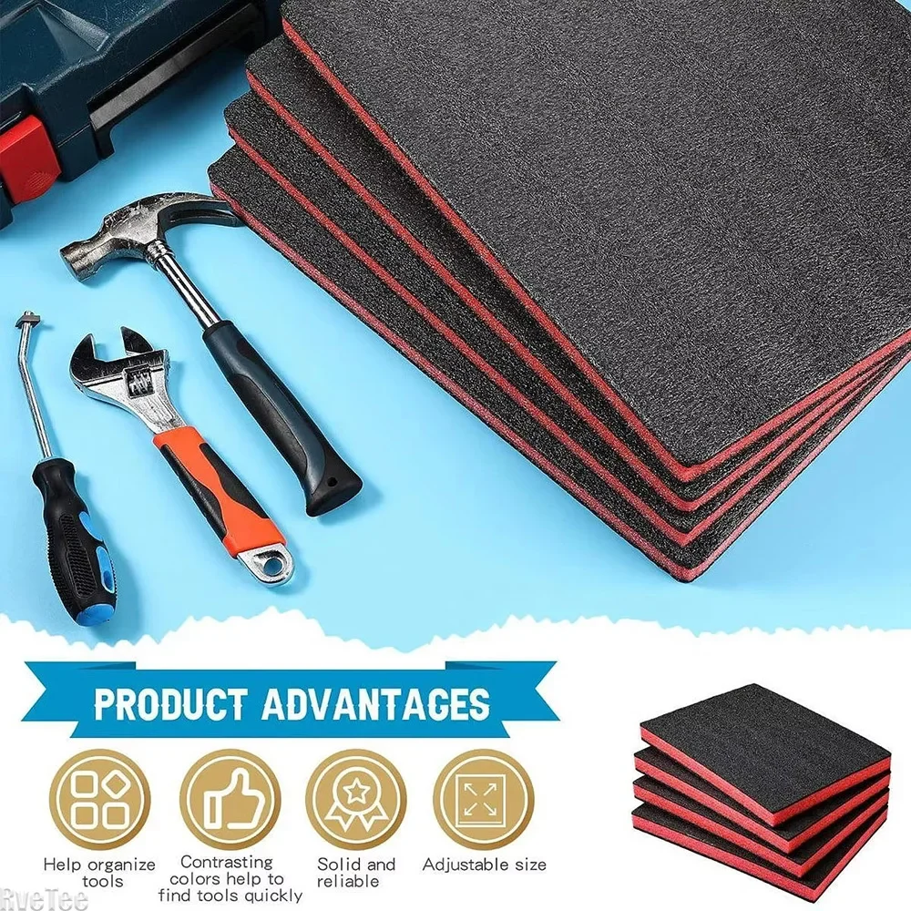 4PCS Tool Box Foam Inserts Precut Protective Padding for Cameras & Tools Cushioning Sheets for DIY Case Liners Transport Safety thumbnail 3