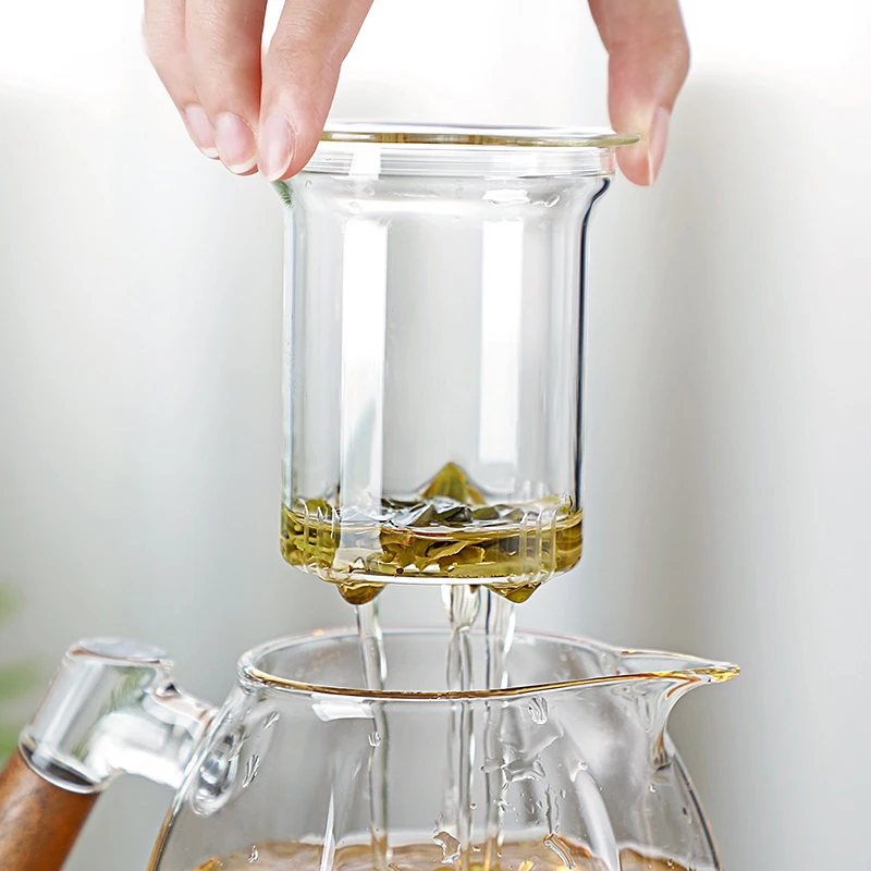 Glass Teapot with Stainless Steel Tea Strainer 600ml High Heat Resistant Infuser Flower Kettle Kung Fu Tea Pots Teaware Set thumbnail 4