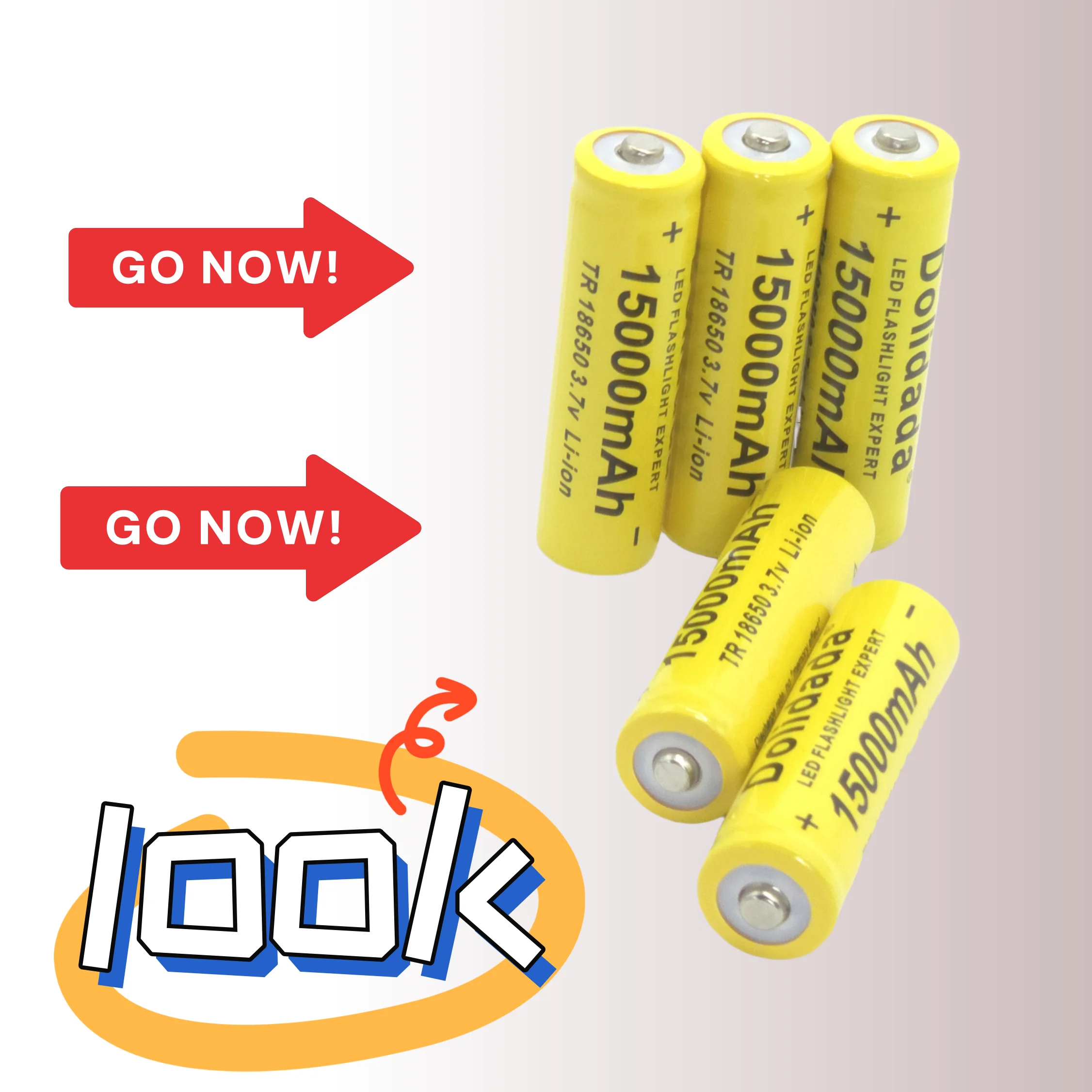 High-Capacity Rechargeable Li-Ion Battery 18650 3.7V 15000mAh | Suitable for LED Lights and Electronics thumbnail 2