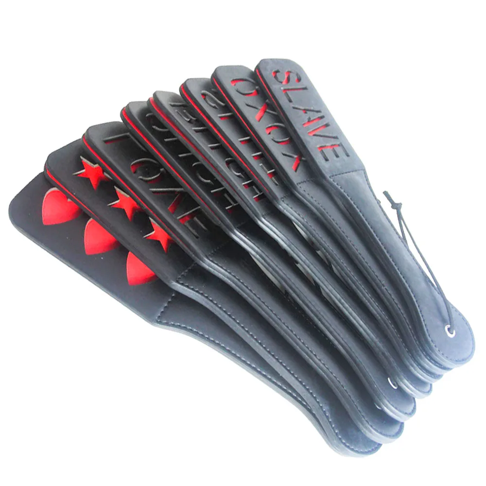 Dominant erotic Sexy Leather feather tickler Paddle Clapper Stimulating Bedroom Games BDSM Bondage Sex Toys Set For Him Her thumbnail 6