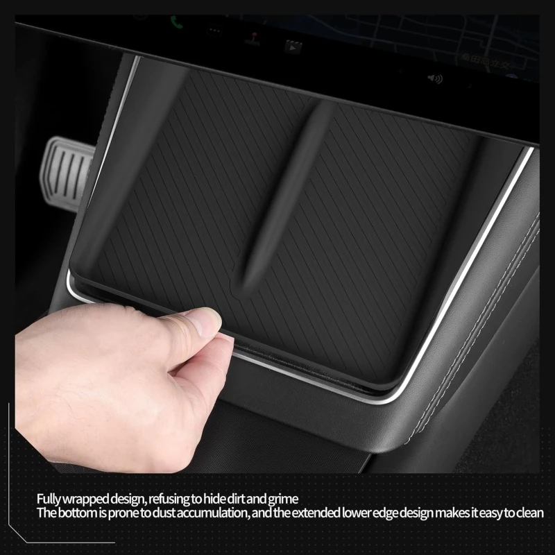 For Tesla Model Y Juniper 2025 2026 Silicone Wireless Charging Pad Central Control Phone Charger Protective Non-slip Accessories thumbnail 5
