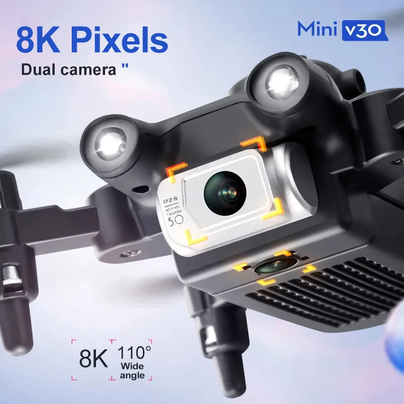 Lenovo Mini V30 RC Drone 8K Aerial HD Profesional RC Drones Five-sided Obstacle Avoidance Helicopter Convenient GPS Drone thumbnail 4