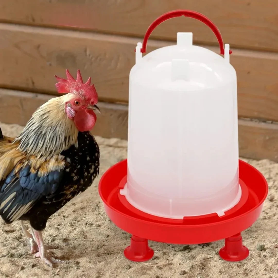 Automatic Chicken Water Bucket Capacity Plastic Poultry Rooster Hen Feeding Device Farm Animal Watering Supplies 1Pc thumbnail 2
