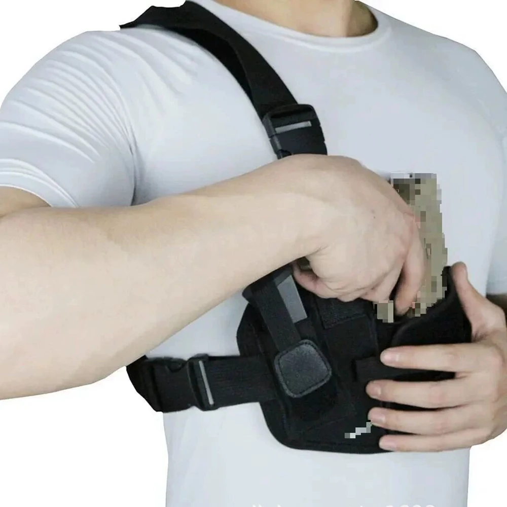 Multi-Purpose Outdoor Tactical Neoprene Shoulder Holster Breathable Concealed Underarm Gun Bag for Hunting Flexible Chest Tool