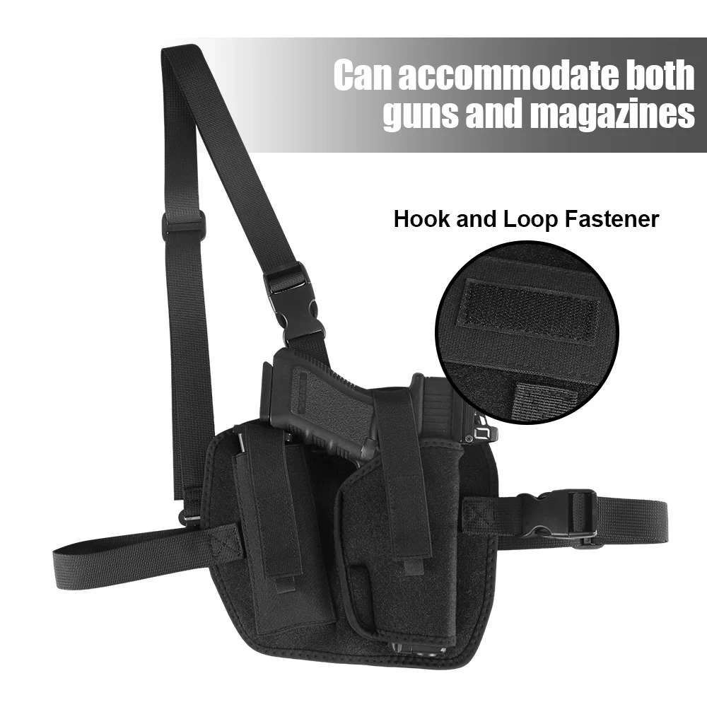 Multi-Purpose Outdoor Tactical Neoprene Shoulder Holster Breathable Concealed Underarm Gun Bag for Hunting Flexible Chest Tool thumbnail 2
