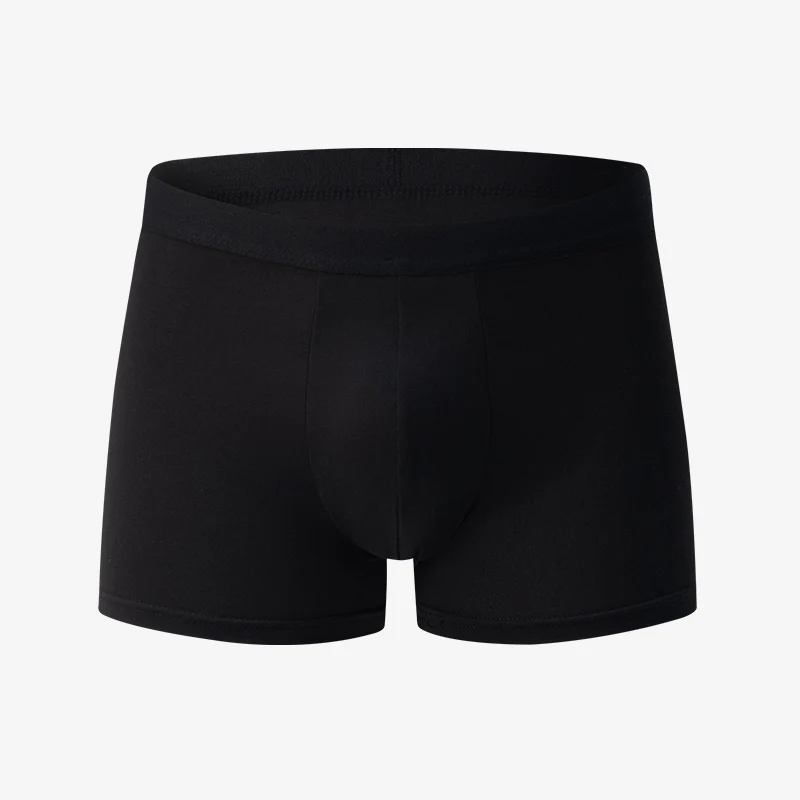 4/10 Piece Set Of Men's Classic Fashion Solid Color Underwear Comfortable Plus Size Teenage Black Boxer Shorts Base Shorts thumbnail 3