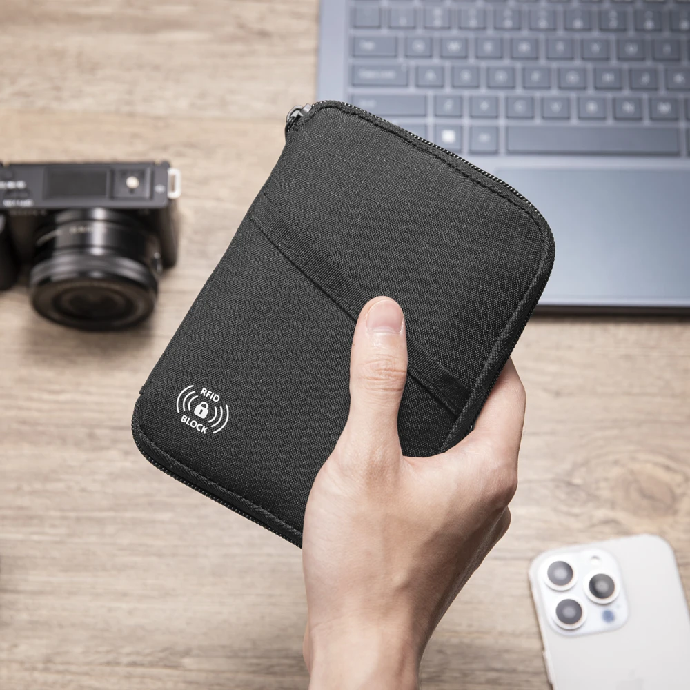 Passport Pouch，Travel Wallet with RFID Blocking - Premium Document Organizer Case for Men and Women - Holds Passports, Cards thumbnail 3
