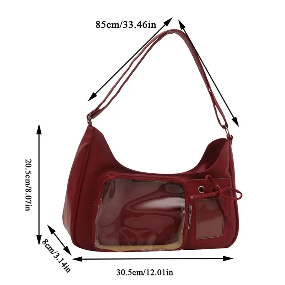 HOT Womens Transparent Ita Bags Girl Transparent Messenger Bag Women's Designer Handbags Ladys DIY Badge Tote Bag Lolita Handbag thumbnail 6