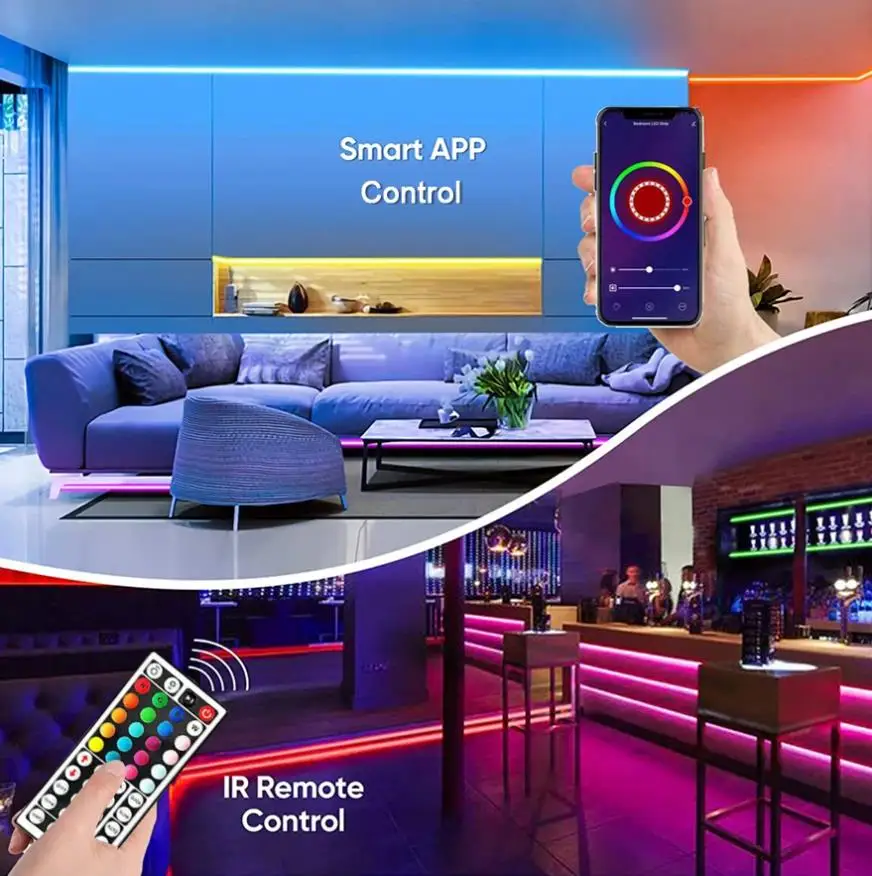 44 Keys IR Remote Control 4Pin RGB Double Output Smart USB Bluetooth APP Controller for 5V 5050 2835 RGB LED Strip Light Dimmer thumbnail 5
