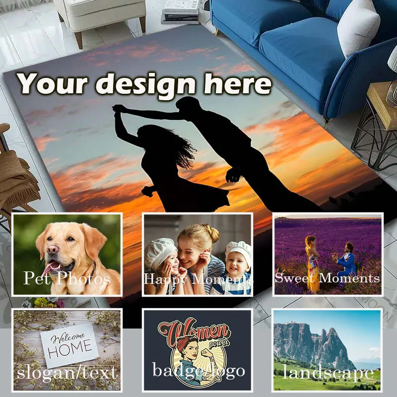Personalized Doormat Upload Your Logo Photo Text Personalized Picture Floor Mat Indoor Custom Rug For Front Door Christmas Gifts thumbnail 2