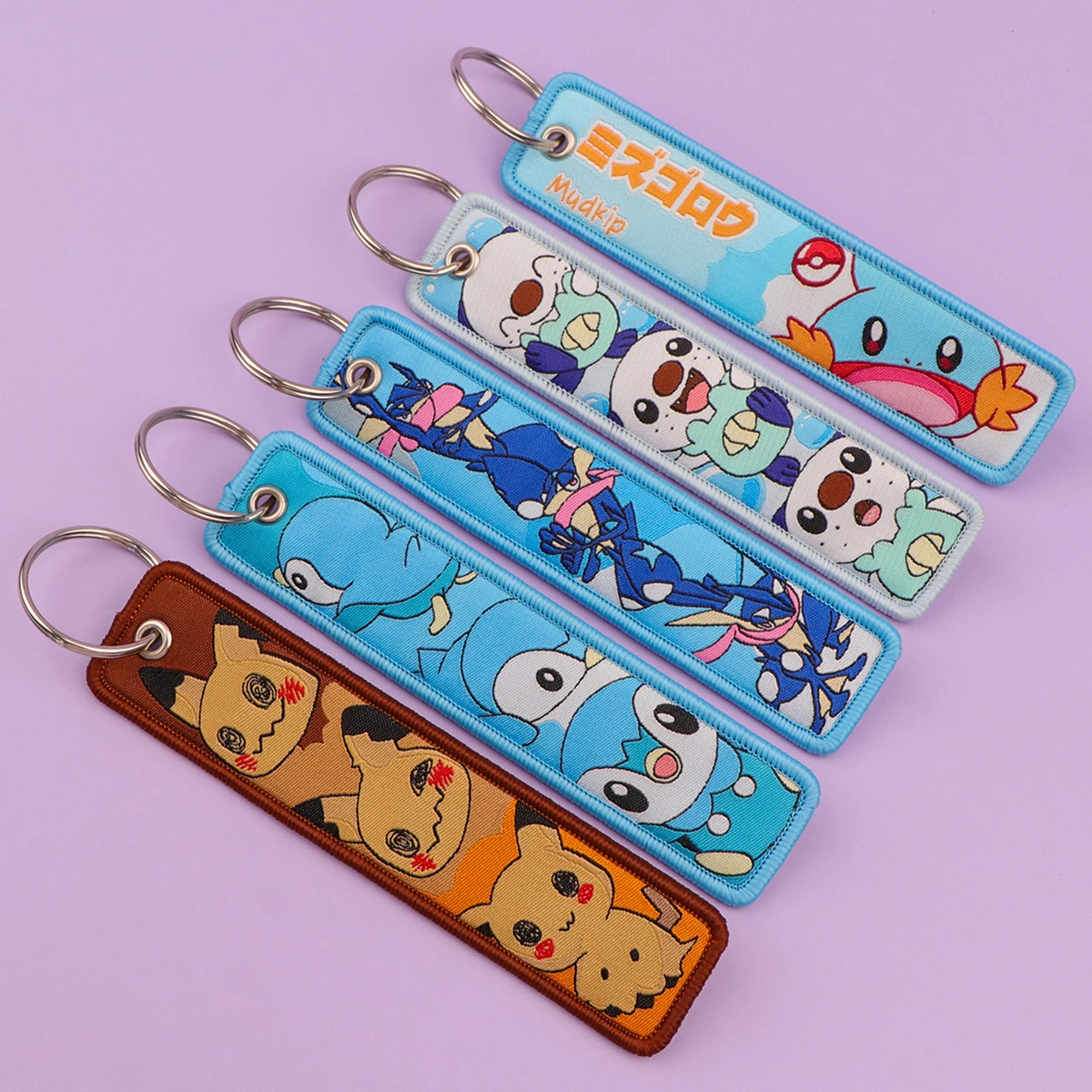 Japanese Anime Elf Monsters Keychain for Cars Backpack Key Holders Embroidery Keyrings Key Tag Jet Tag Accessories Gifts 1pcs thumbnail 6