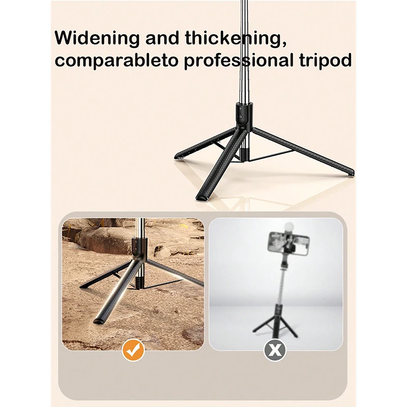 67 Inch Selfie Stick with Reinforced Tripod Multifunctional Retractable Portable Phone Tripod with Remote Control Compatible wit thumbnail 6
