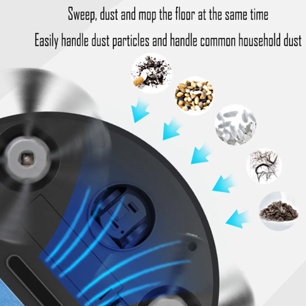 Sweeper Robot 75 Min Runtime Robotic Vacuum and Mop Combo USB Rechargeable 1000Pa Suction for Home Floor Washing Carpet Pet Hair thumbnail 5