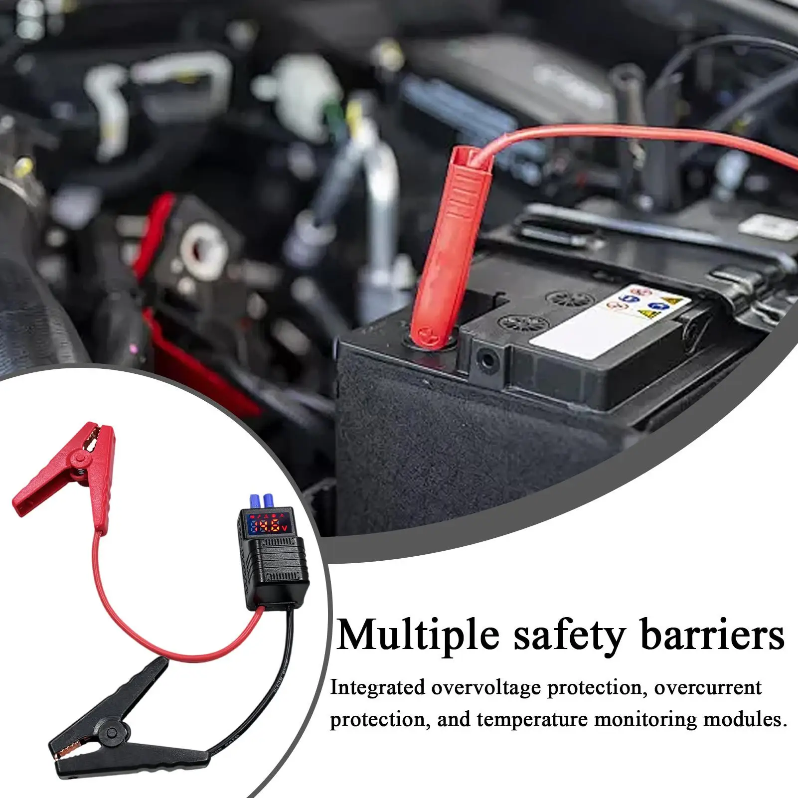 Car Battery Starter Car Jumper Starter 650A Auto Shutoff Power Pack Reverse Polarity Protection for Commercial Vehicles thumbnail 3