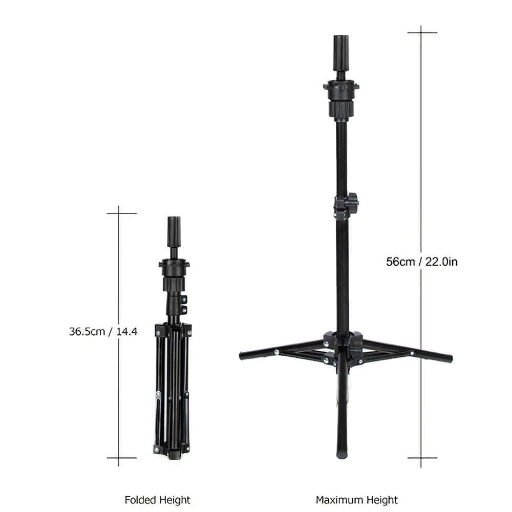 Wig Head Stand - Adjustable Mannequin Head Stand - Wig Stand Tripod for Cosmetology Hairdressing Training (Head Not Included) thumbnail 2