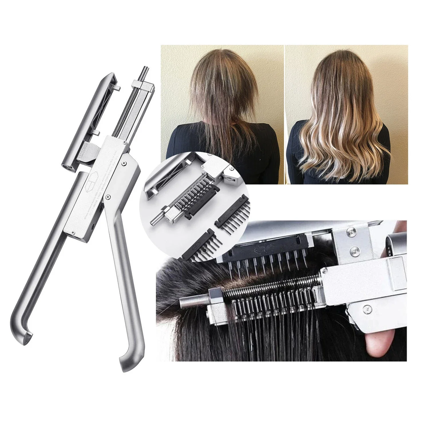 6D hair extension machine 6D-1 hair extension tools salon supply 30-60 min full head hair extension thumbnail 4