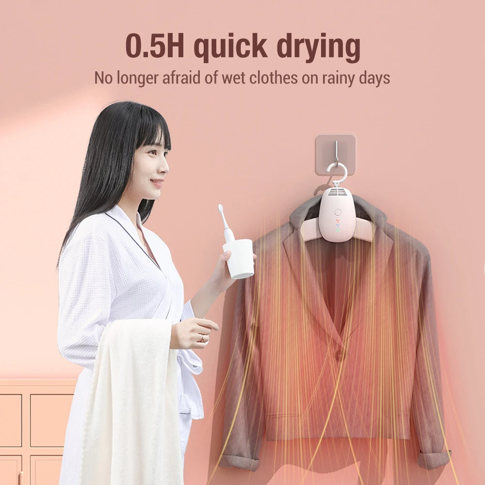 Portable Electric Clothes Dryer Home Smart Shoes Quick Drying Rack Hang 220V Warm Air Dryer Machine Travel Clothes Rack Dryers thumbnail 4