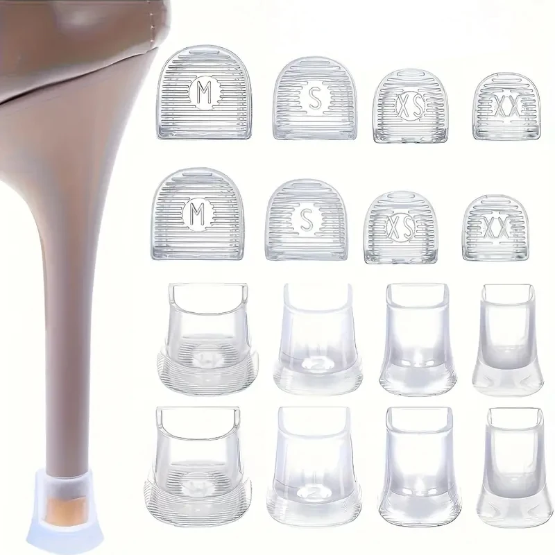 1PAIR Silicone High Heel Protectors Stoppers Latin Stiletto Dancing Covers Antislip High Heeler Bridal Wedding Shoes Accessories thumbnail 2