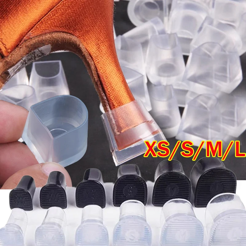 1PAIR Silicone High Heel Protectors Stoppers Latin Stiletto Dancing Covers Antislip High Heeler Bridal Wedding Shoes Accessories thumbnail 3