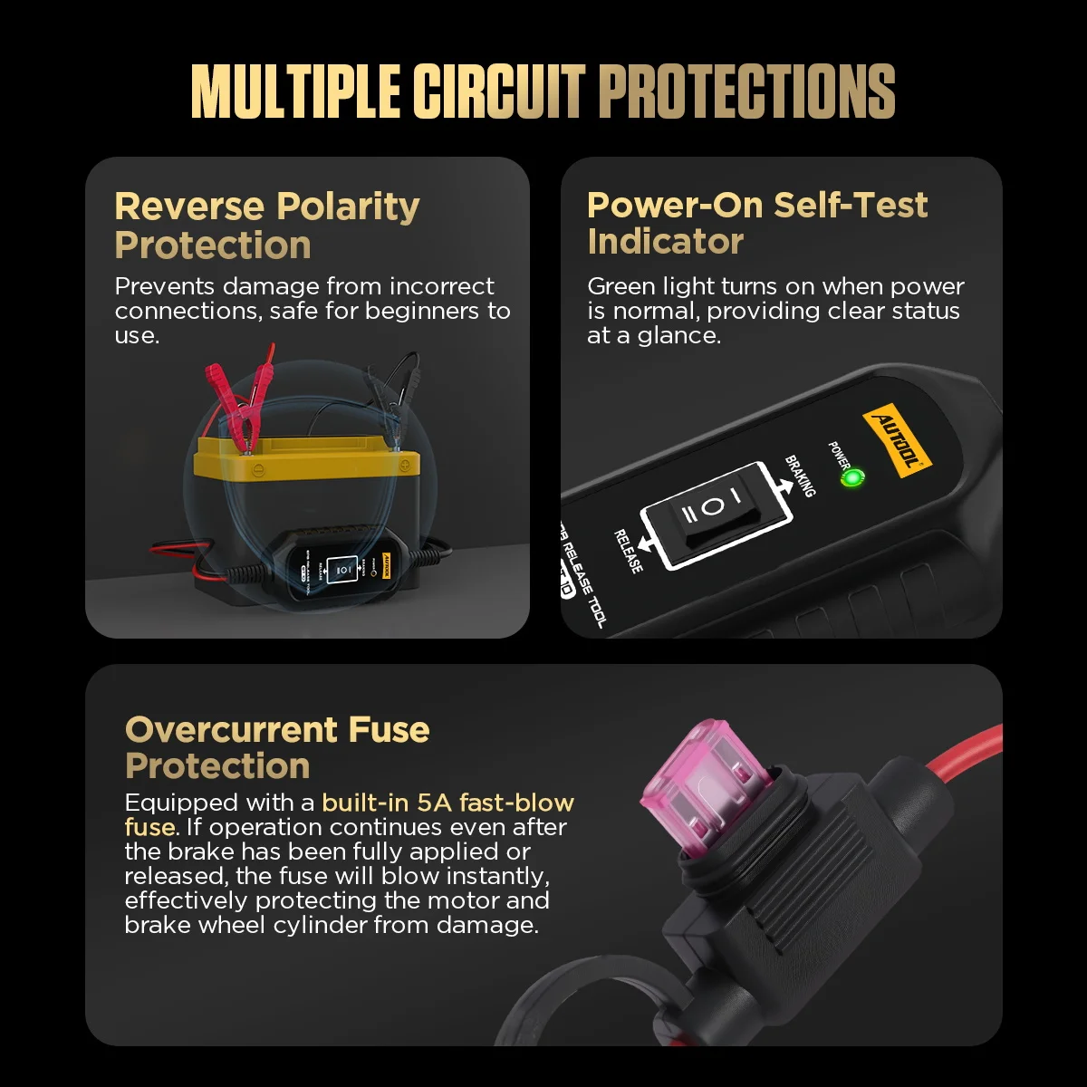AUTOOL Car EPB Release Tool BT10 AUTO Electronic Parking Brake Tool l Braking & Release Mode thumbnail 3