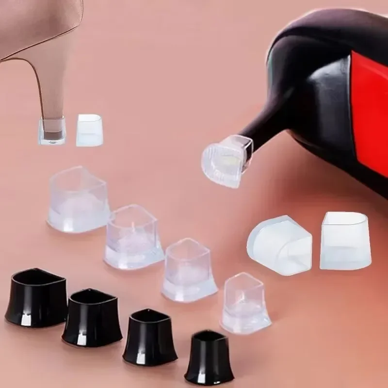 2pcs High Heel Protector Round Shape Women High Heels Protective Cover Non-slip Wearable Heel Cover Shockproof Accessories thumbnail 5