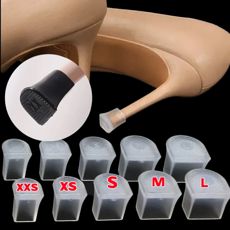 2pcs High Heel Protector Round Shape Women High Heels Protective Cover Non-slip Wearable Heel Cover Shockproof Accessories thumbnail 2