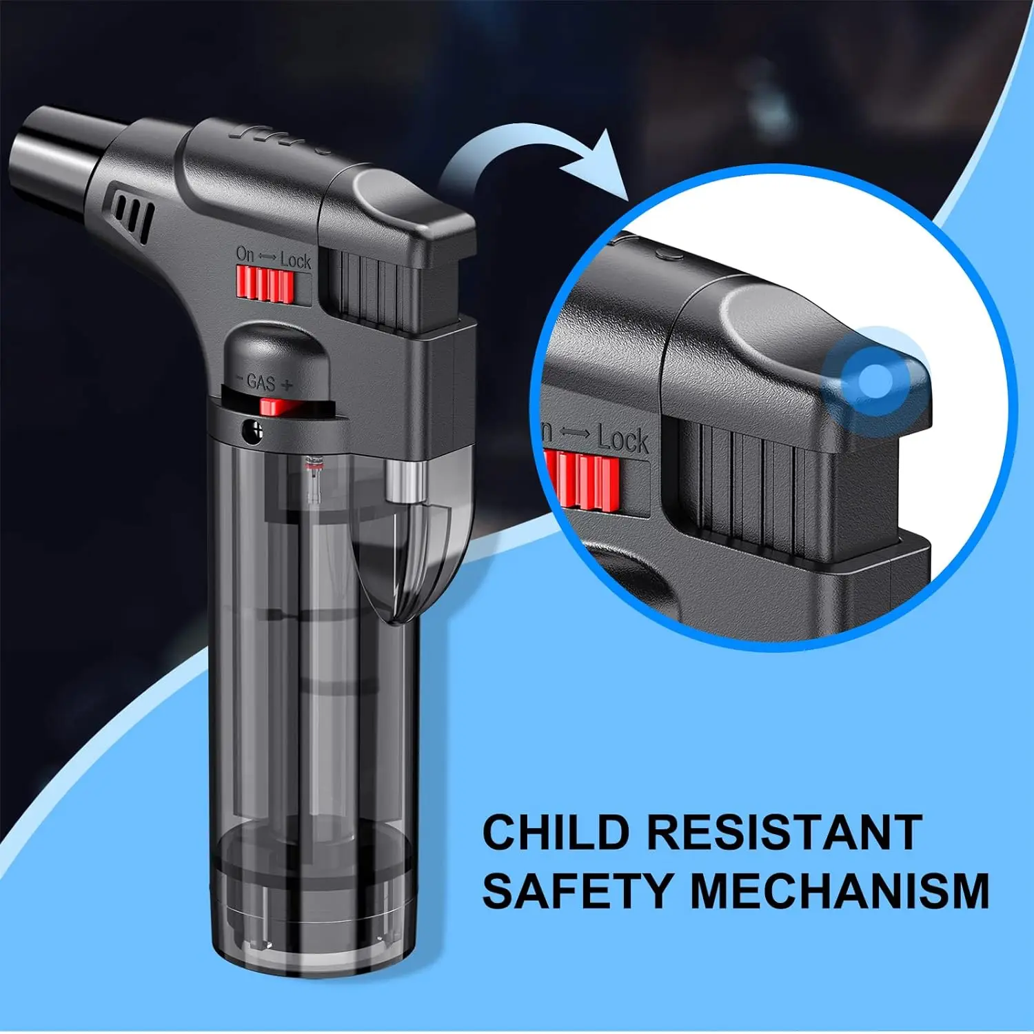 4-pack torch lighters, windproof lighters, butane gas lighters, smoke accessories, outdoor grilling tools 2025 New thumbnail 3