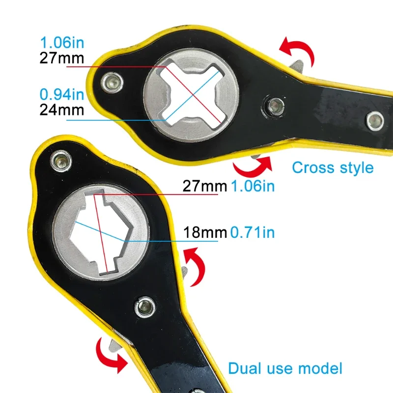 Auto Labor Saving Jack Ratchet Wrench Tire Jack Removal Wrench Cross car Labor Saving Wrench Rocker Arm thumbnail 3