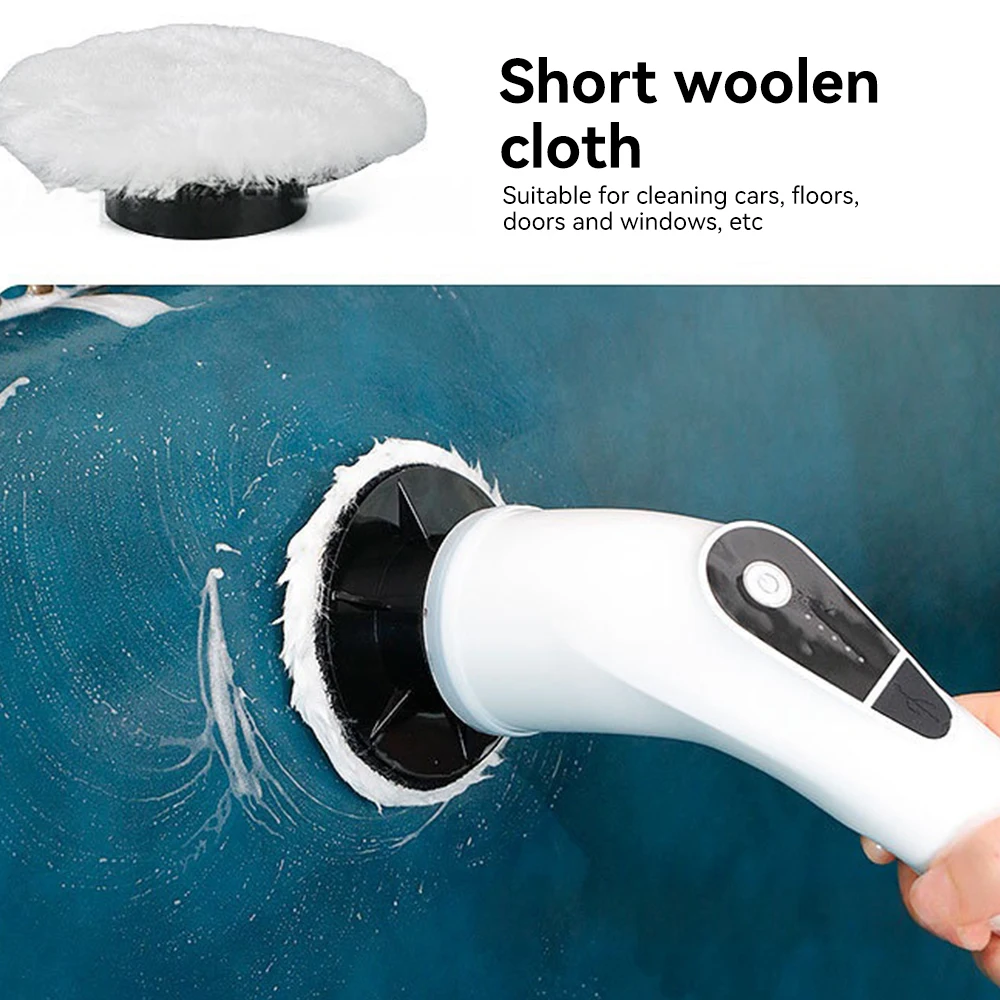 Electric Cleaning Brush Cordless Spin Scrubber Adjustable Extended Handle with 8 Replaceable Heads For Bathroom Kitchen Toilet thumbnail 3