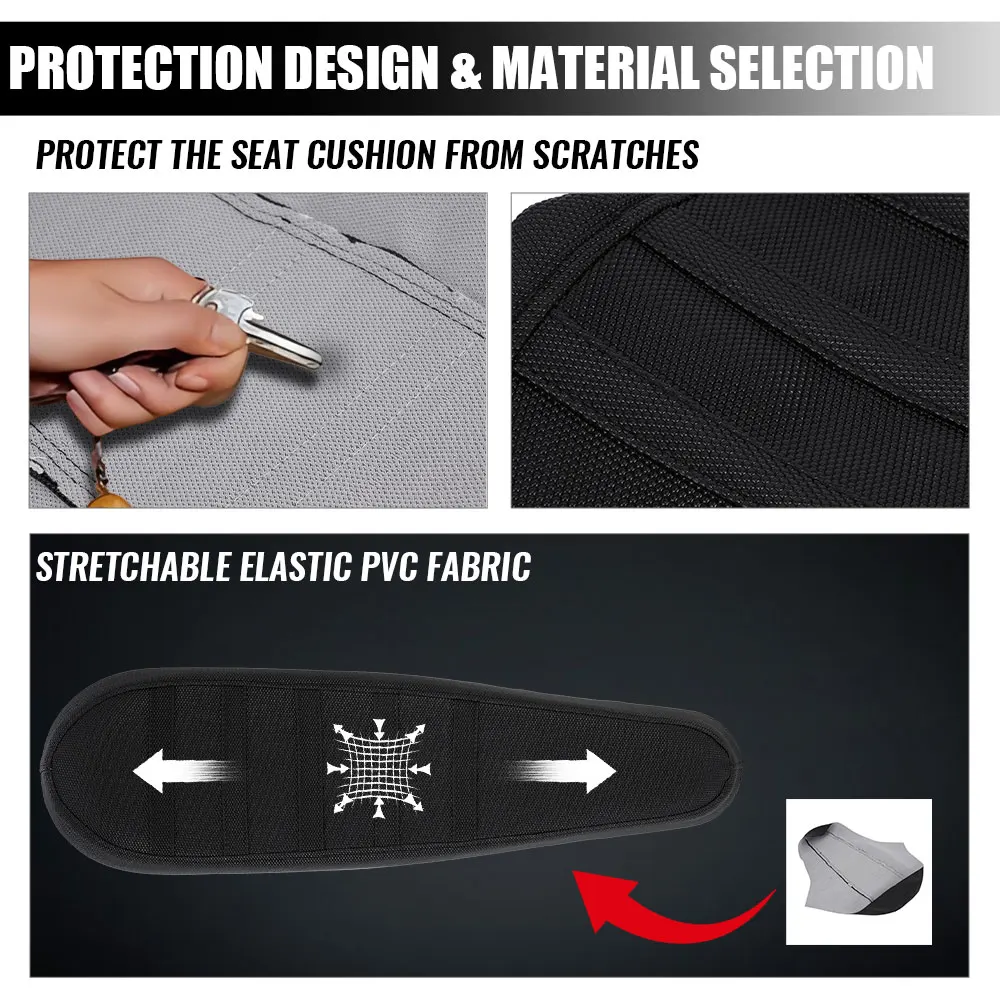 Motorcycle Seat Cover Waterproof Non-slip Particles Design PVC For Ridstar Q20 Electric Bike E-bike Scooter Bicycle Accessories thumbnail 6