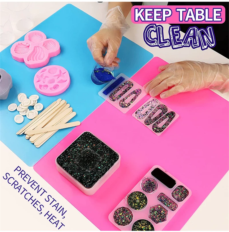 50X40/60X40cm Large Silicone Table Mat High Quality Waterproof Placemat Resin Pad for DIY Jewelry Making Accessories Baking Mat thumbnail 2