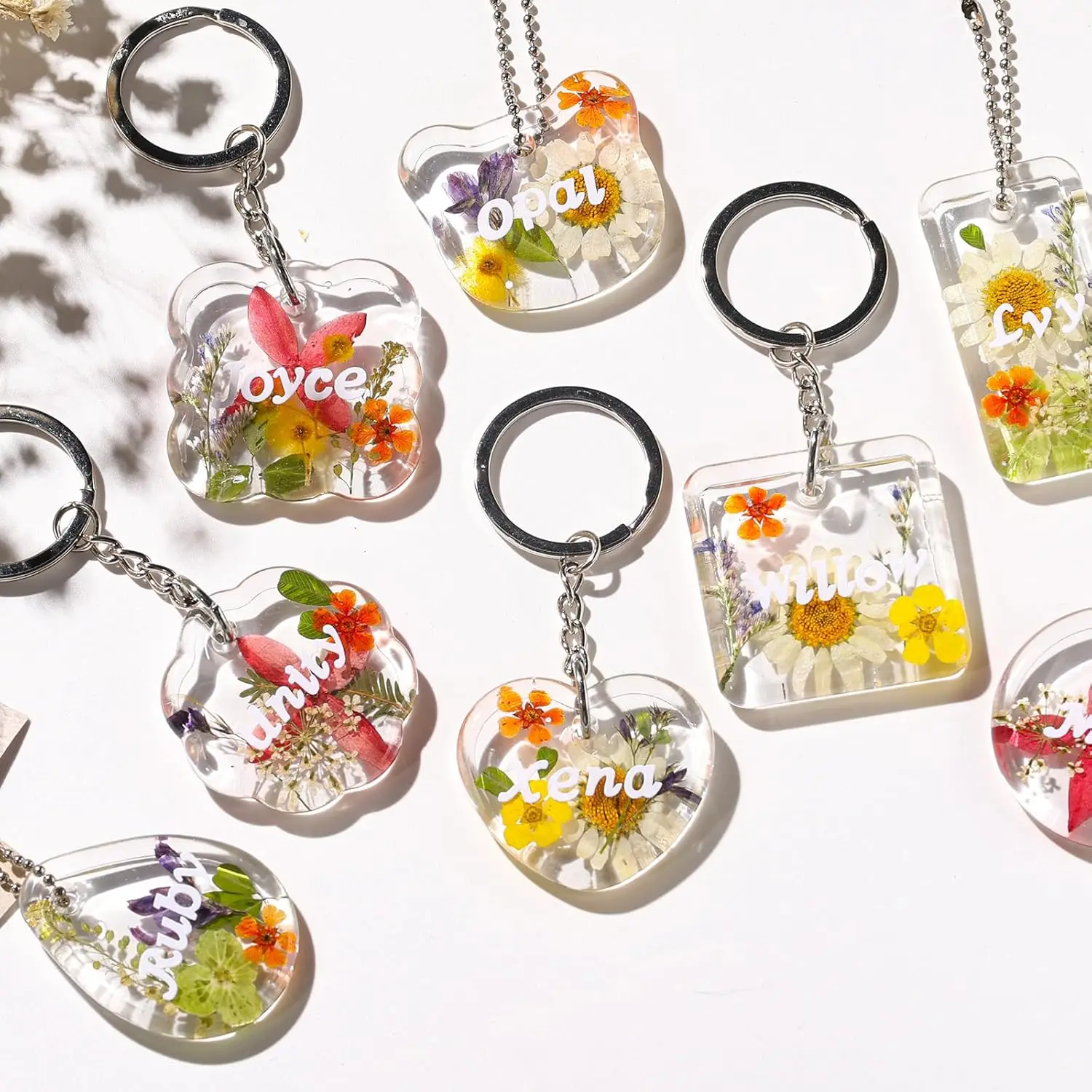 16PCS Silicone Jewelry Molds Kit with Hole Heart Geometry DIY Epoxy Resin Mold Necklace Keychain Pendants Earrings Making Mould thumbnail 3