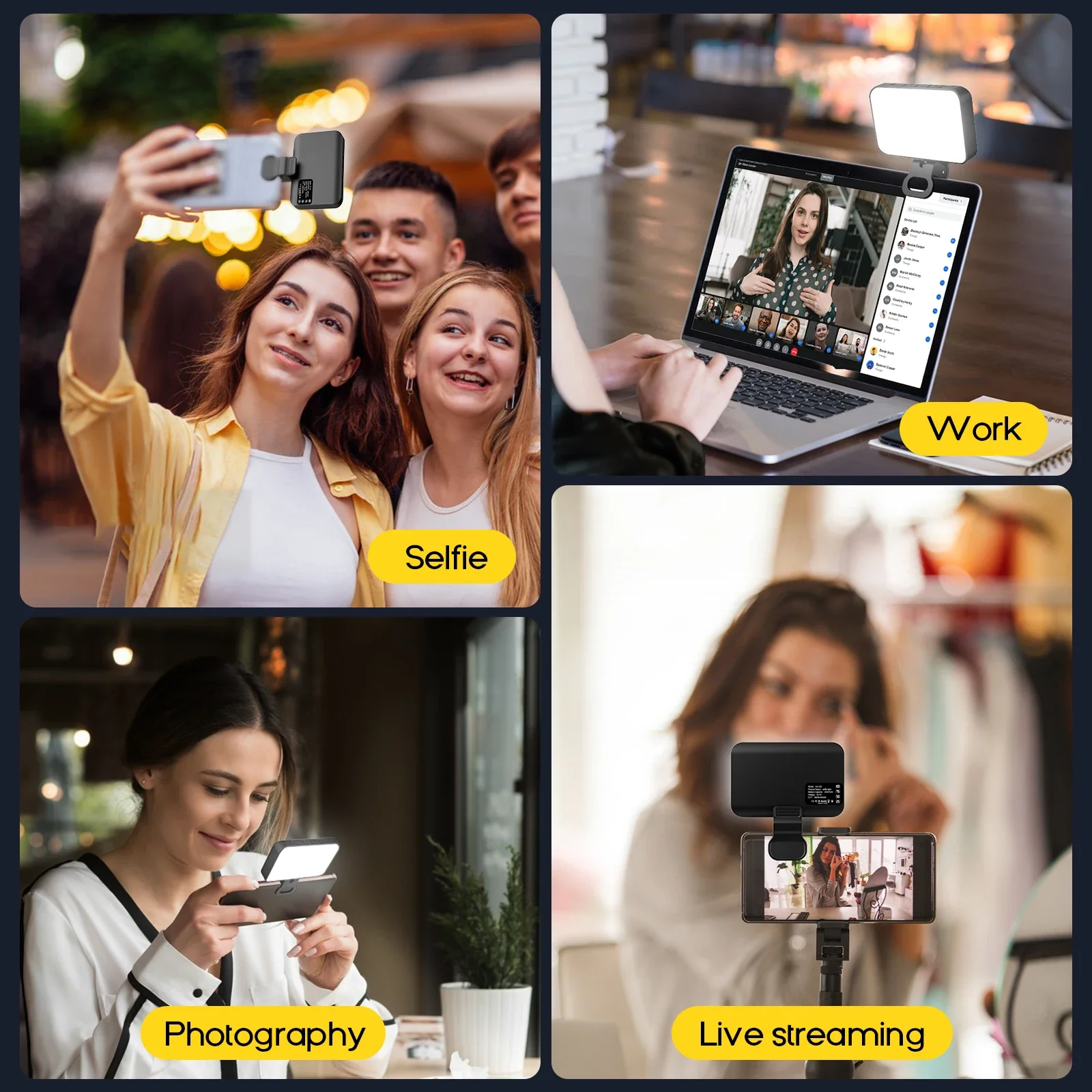 LED Selfie Light for iPhone Samsung iPad Mobile Phone Laptop Clip Ring Flash Fill Light Photo Video Photography Lamp thumbnail 4